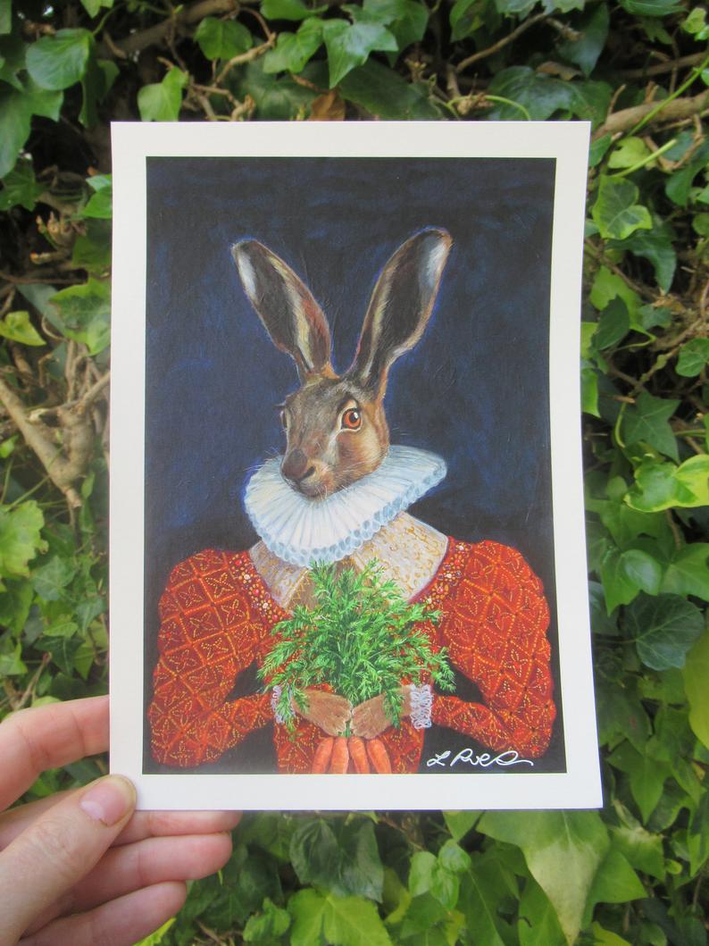 Laura Robertson Tudor Hare Print