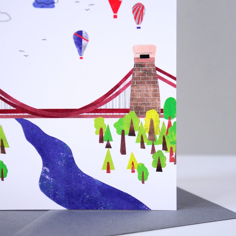 Fiona Clabon Suspension Bridge Card