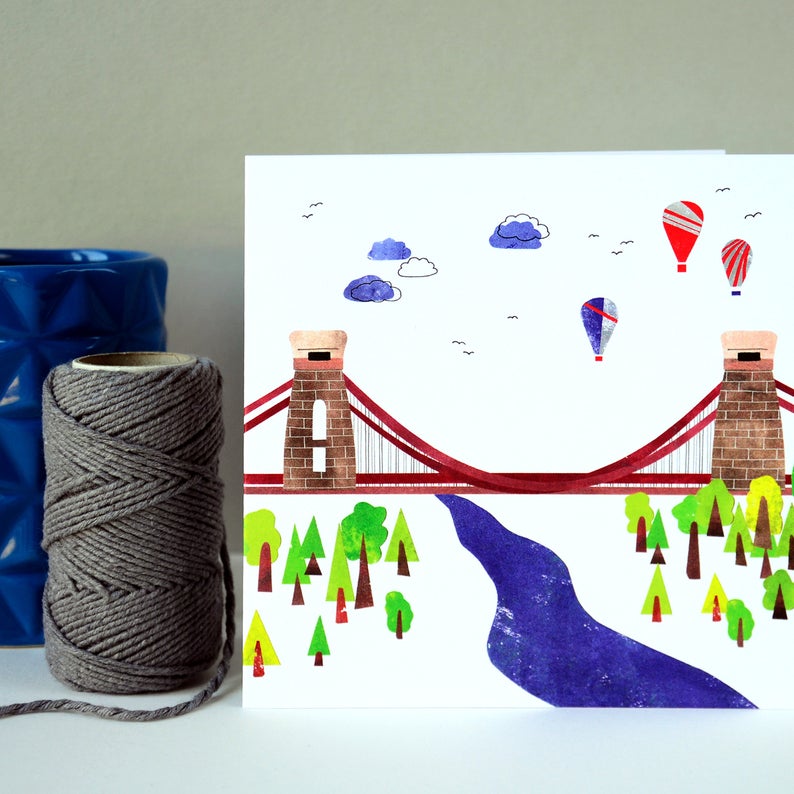 Fiona Clabon Suspension Bridge Card