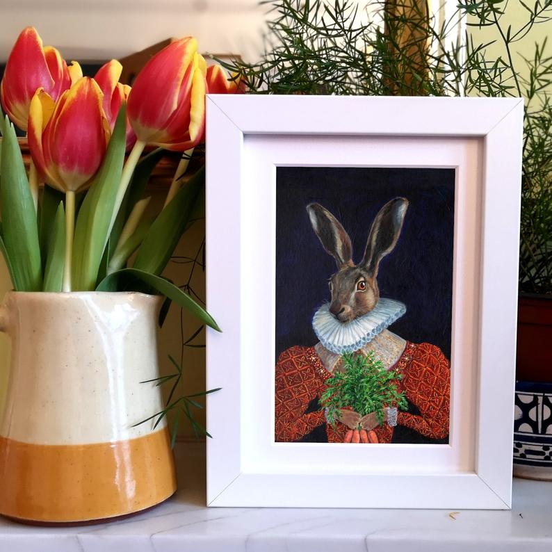 Laura Robertson Tudor Hare Print