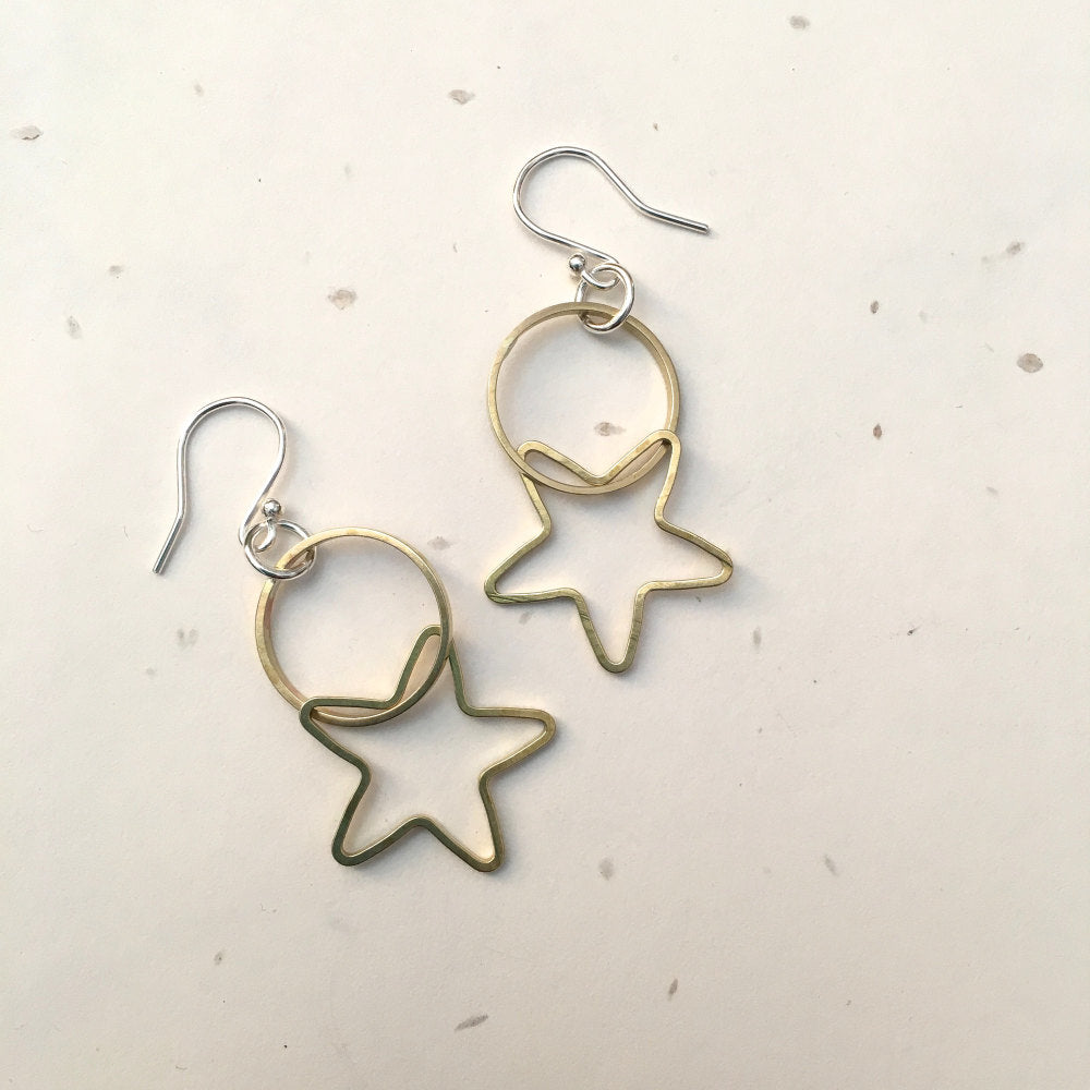 Ava & Bea Circle and Star Earrings