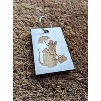 Famous Banksy images laser cut in wood keyring