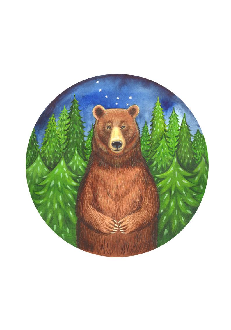 Laura Robertson Forest Bear Card