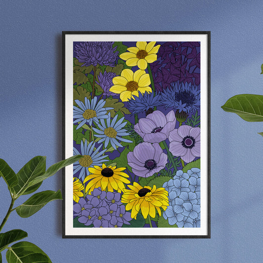 Jessica Mae Designs, Dawn, Print from her Floral digital illustration,
