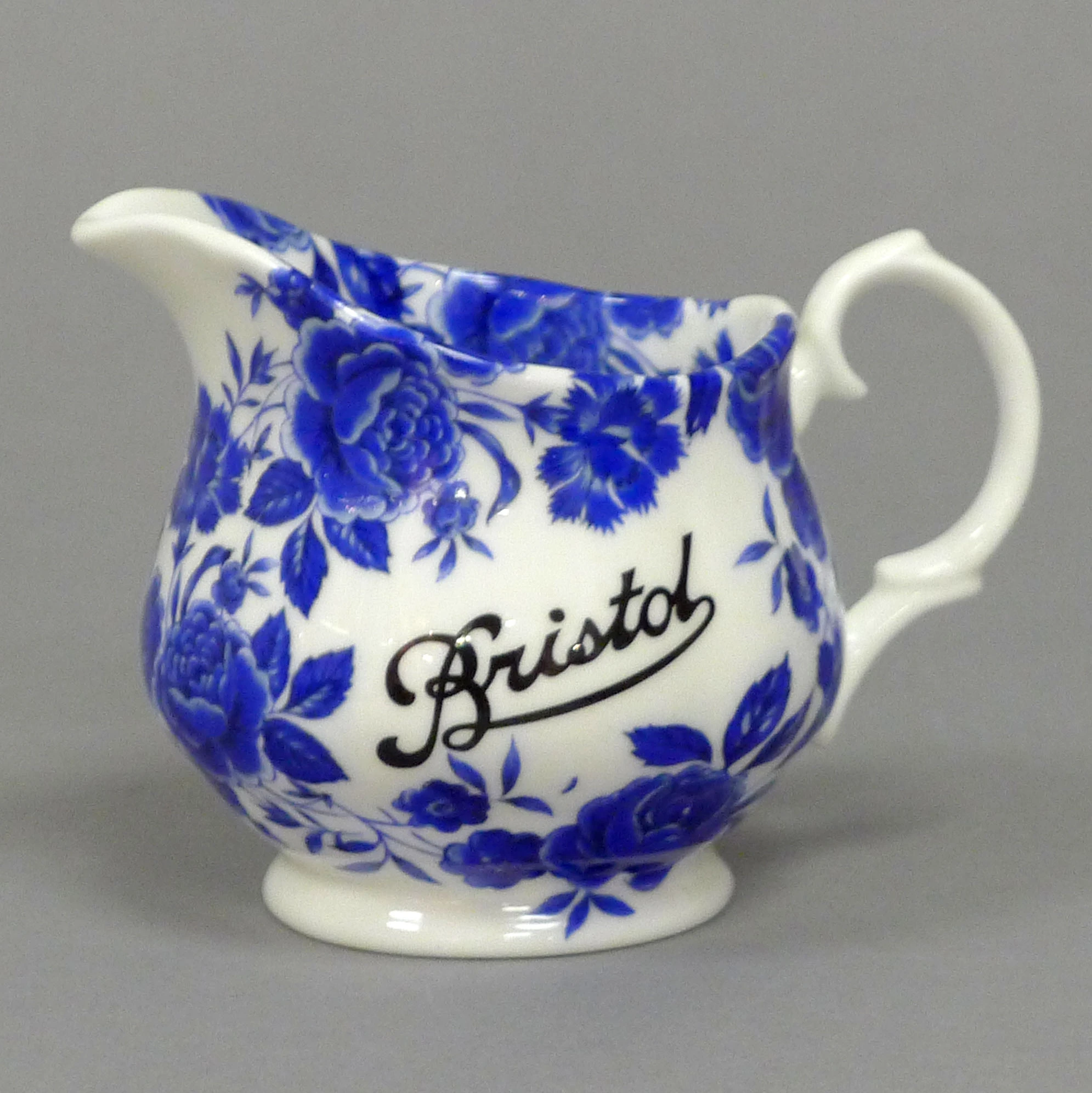 Bristol Blue Floral jug made by Stokes Croft China in Bristol