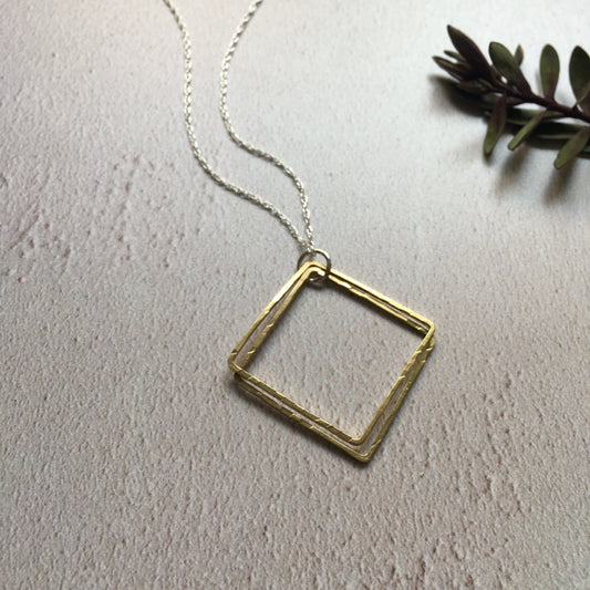 Ava & Bea Geometric Brass Pendant