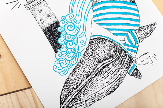Anna Palamar Designs Whale Print