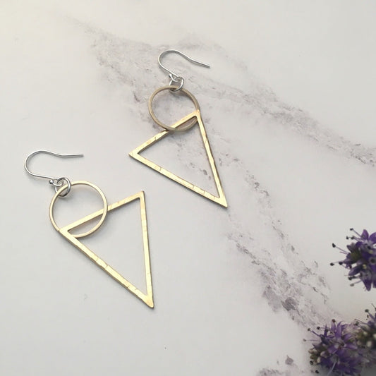 Ava & Bea Circle and Triangle Earrings