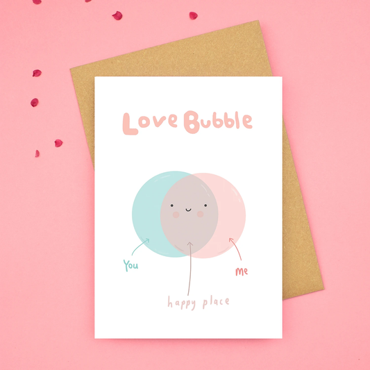 Sarah Ray Love Bubble Card, valentines card.