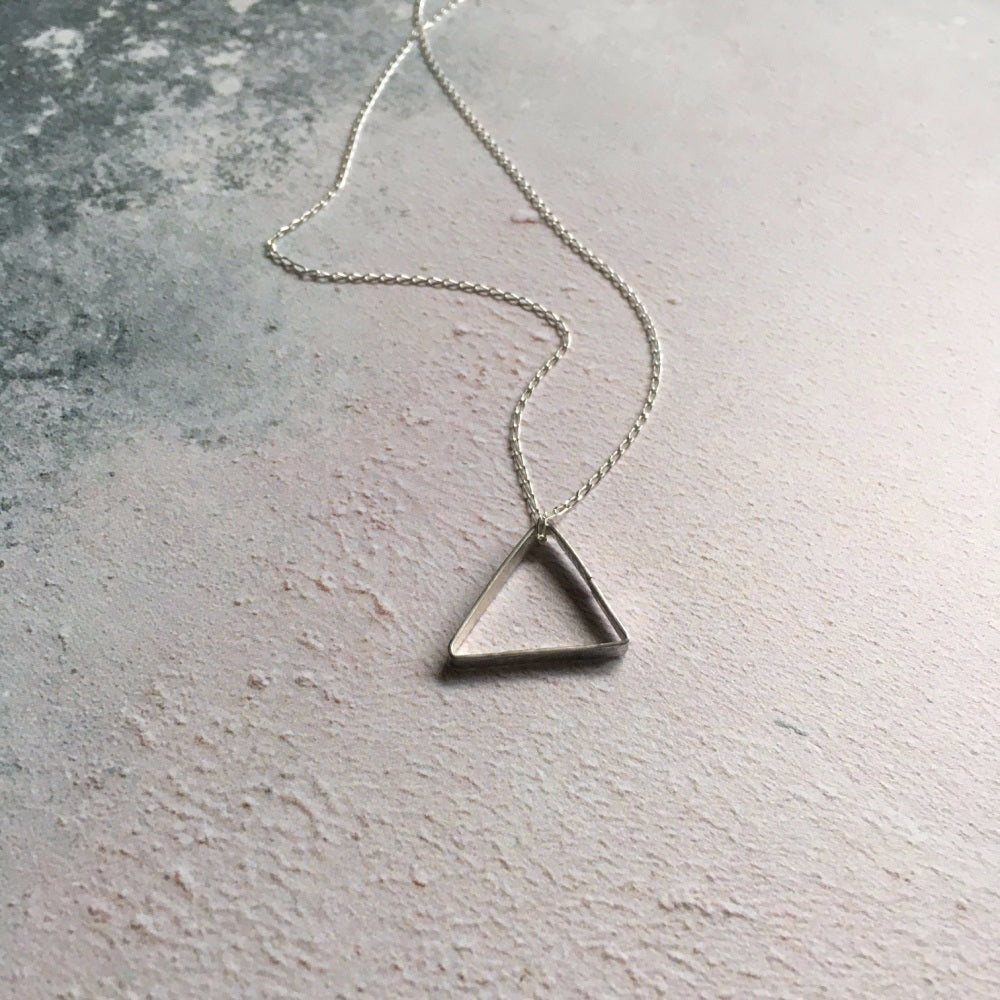 Ava & Bea Silver Triangle Pendant