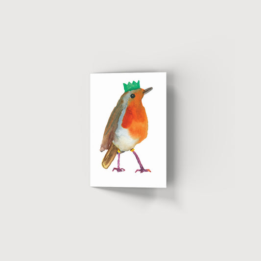 Rosie Webb Robin with a Paper Crown Card