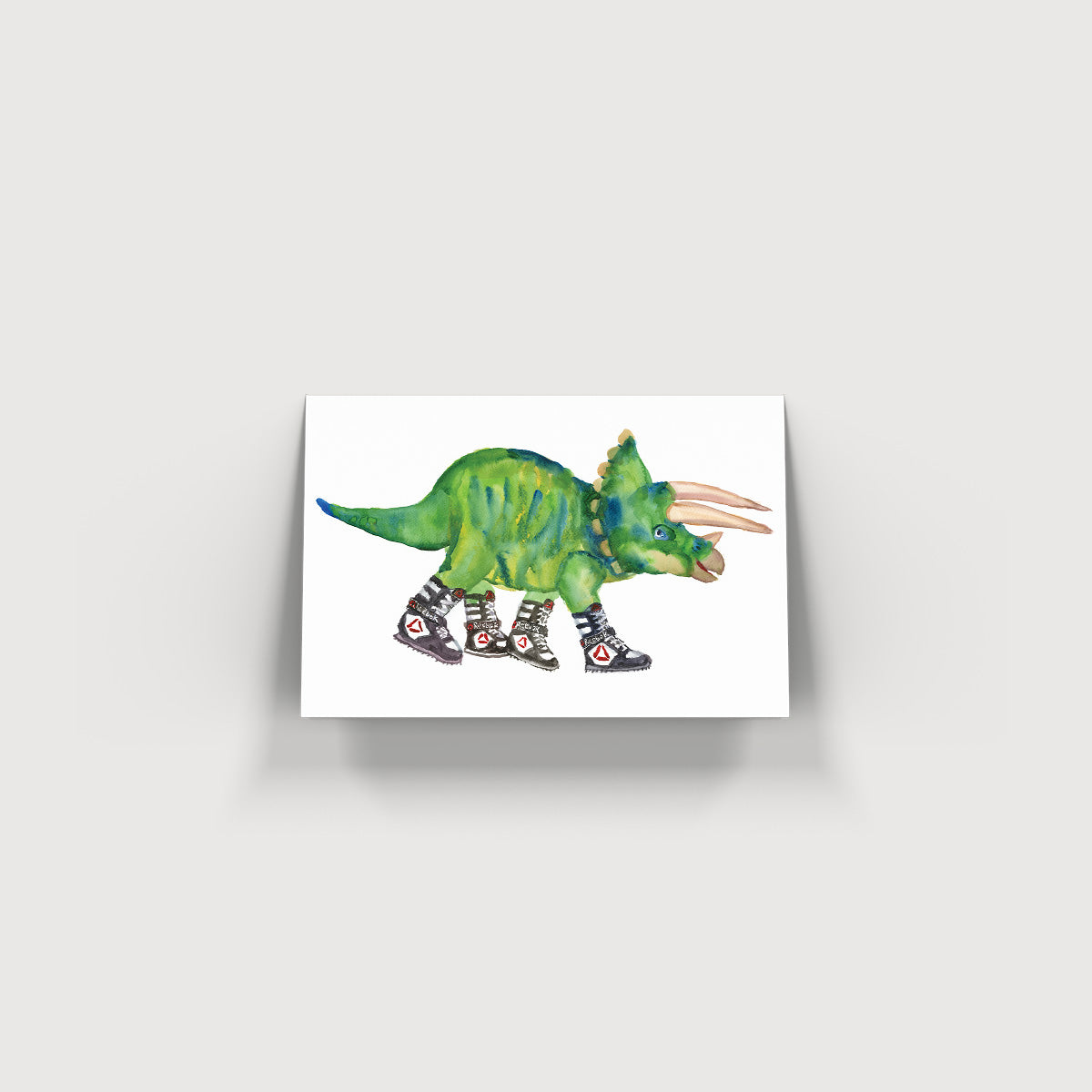 Rosie Webb Triceratops in High tops Card
